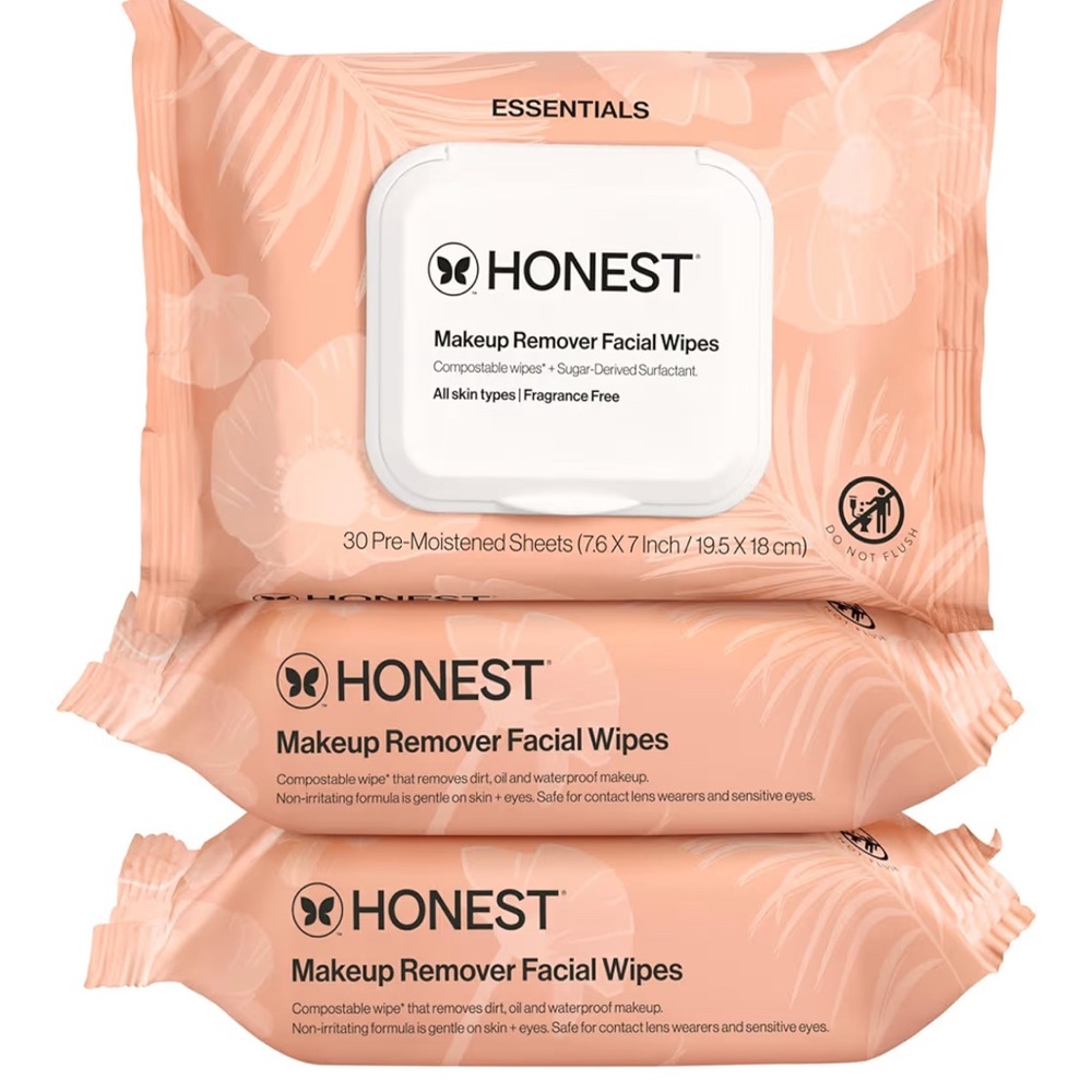 Honest Beauty Fragrance Free Cleansing Makeup Remover Facial Wipes 90 Count